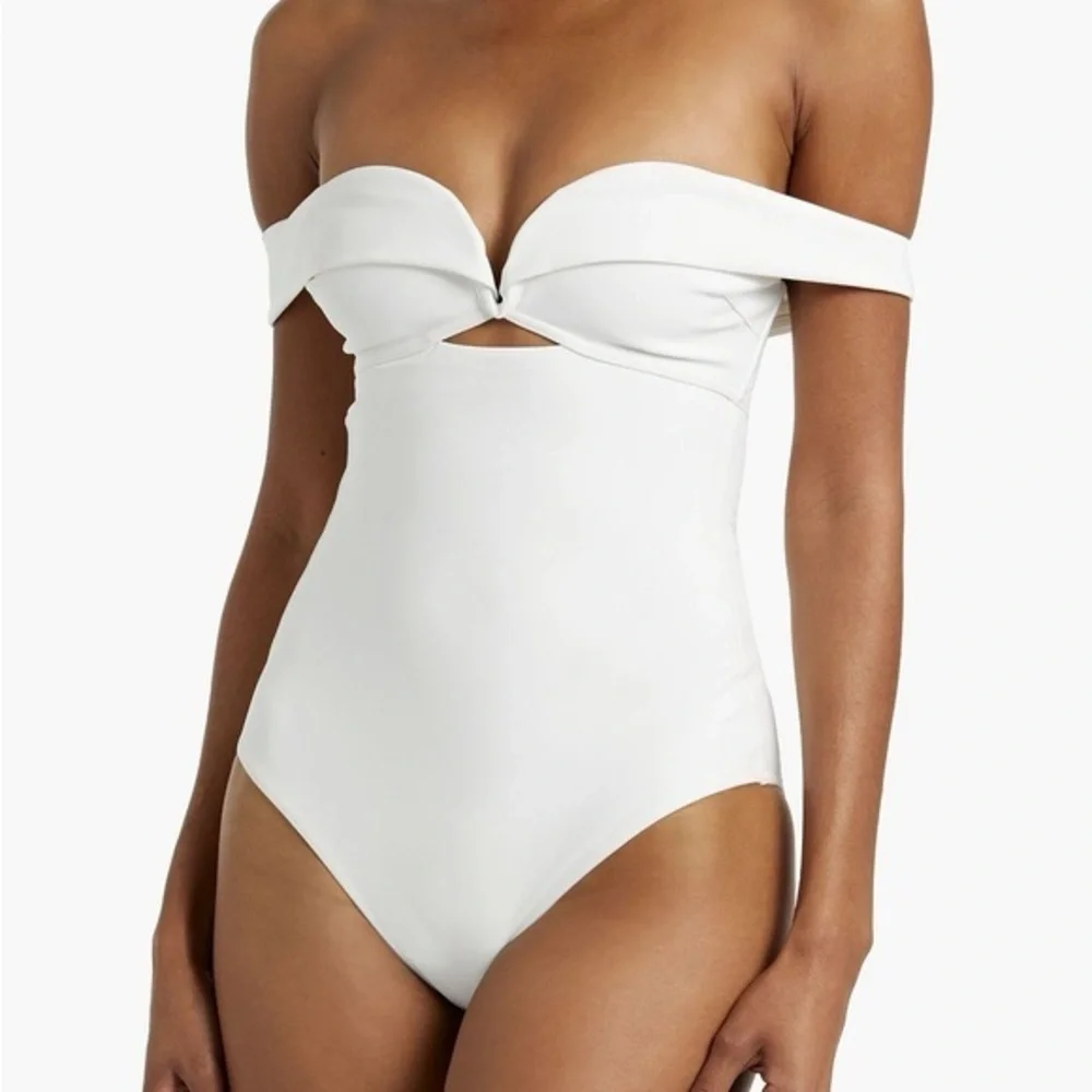 Zimmermann Lexi Ivory Off Shoulder One Piece Size 2 AU / 6 US